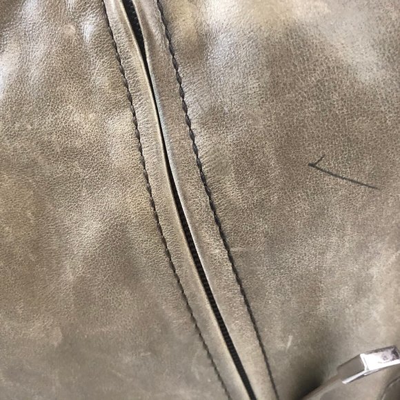 F. Biasia green gray drawstring purse - Picture 7 of 12